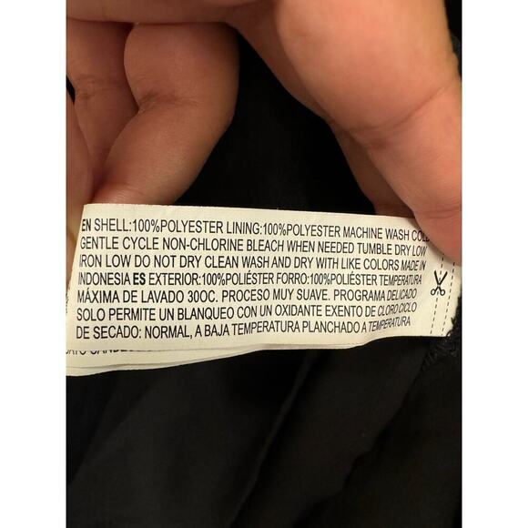 Forever 21 Medium Black Cami Flowy Layered Blouse Spaghetti Straps - Picture 5 of 5